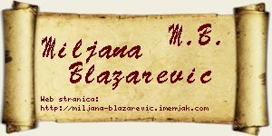 Miljana Blažarević vizit kartica